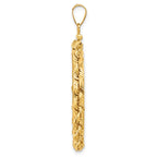 FJC Finejewelers 14 kt Yellow Gold Rope 30.0mm x 3.00mm Screw Top Coin Bezel Pendant