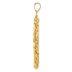 FJC Finejewelers 14 kt Yellow Gold Rope 32.0mm x 2.85mm Screw Top Coin Bezel Pendant