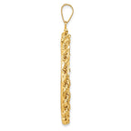 FJC Finejewelers 14 kt Yellow Gold Rope 34.2mm x 2.85mm Screw Top Coin Bezel Pendant