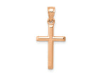 FJC Finejewelers 14 kt Rose Gold Themed Polished Hollow Cross Charm 25 mm x 12 mm