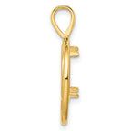FJC Finejewelers 14 kt Yellow Gold Offset Double Circle 13.0mm Prong Coin Bezel Pendant