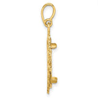 FJC Finejewelers 14 kt Yellow Gold Polished S Chain 16.5mm Prong Coin Bezel Pendant