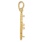 FJC Finejewelers 14 kt Yellow Gold Polished S Chain 18.0mm Prong Coin Bezel Pendant