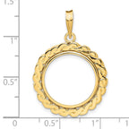 FJC Finejewelers 14 kt Yellow Gold Polished S Chain 18.0mm Prong Coin Bezel Pendant