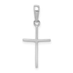 FJC Finejewelers 14 kt White Gold Themed Polished Cross Charm 24.3 mm x 10.8 mm