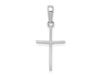 FJC Finejewelers 14 kt White Gold Themed Polished Cross Charm 24.3 mm x 10.8 mm