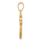FJC Finejewelers 14 kt Yellow Gold French Scroll 13.0mm x 1.1mm Screw Top Coin Bezel Pendant