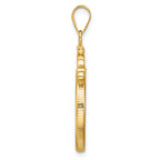FJC Finejewelers 14 kt Yellow Gold French Scroll 21.6mm x 1.7mm Screw Top Coin Bezel Pendant