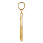 FJC Finejewelers 14 kt Yellow Gold Foxtail Chain 16.5mm x 1.35mm Screw Top Coin Bezel Pendant