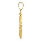 FJC Finejewelers 14 kt Yellow Gold Foxtail Chain 17.8mm x 1.35mm Screw Top Coin Bezel Pendant