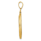 FJC Finejewelers 14 kt Yellow Gold Foxtail Chain 21.6mm x 1.7mm Screw Top Coin Bezel Pendant