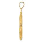 FJC Finejewelers 14 kt Yellow Gold Foxtail Chain 22.0mm x 1.9mm Screw Top Coin Bezel Pendant