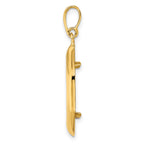 FJC Finejewelers 14 kt Yellow Gold Polished Octagonal 17.8mm Prong Coin Bezel Pendant