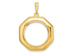 FJC Finejewelers 14 kt Yellow Gold Polished Octagonal 17.8mm Prong Coin Bezel Pendant