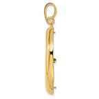 FJC Finejewelers 14 kt Yellow Gold Polished Octagonal 21.6mm Prong Coin Bezel Pendant