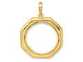FJC Finejewelers 14 kt Yellow Gold Polished Octagonal 21.6mm Prong Coin Bezel Pendant
