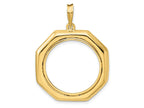 FJC Finejewelers 14 kt Yellow Gold Polished Octagonal 21.6mm Prong Coin Bezel Pendant
