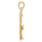 FJC Finejewelers 14 kt Yellow Gold Polished Western Rope 27.0mm Prong Coin Bezel Pendant