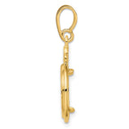 FJC Finejewelers 14 kt Yellow Gold Triple Circle Top 13.0mm Prong Coin Bezel Pendant