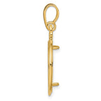 FJC Finejewelers 14 kt Yellow Gold Triple Circle Top 17.8mm Prong Coin Bezel Pendant