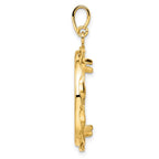 FJC Finejewelers 14 kt Yellow Gold Hand Twisted Ribbon 25.0mm Prong Coin Bezel Pendant
