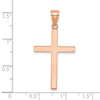 FJC Finejewelers 14 kt Rose Gold Themed Stick Cross Charm 38 mm x 19.5 mm
