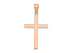FJC Finejewelers 14 kt Rose Gold Themed Stick Cross Charm 38 mm x 19.5 mm
