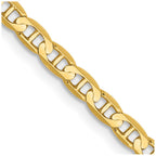 FJC Finejewelers 14 kt Yellow Gold Concave Anchor Chain 26 Inches x 3 mm