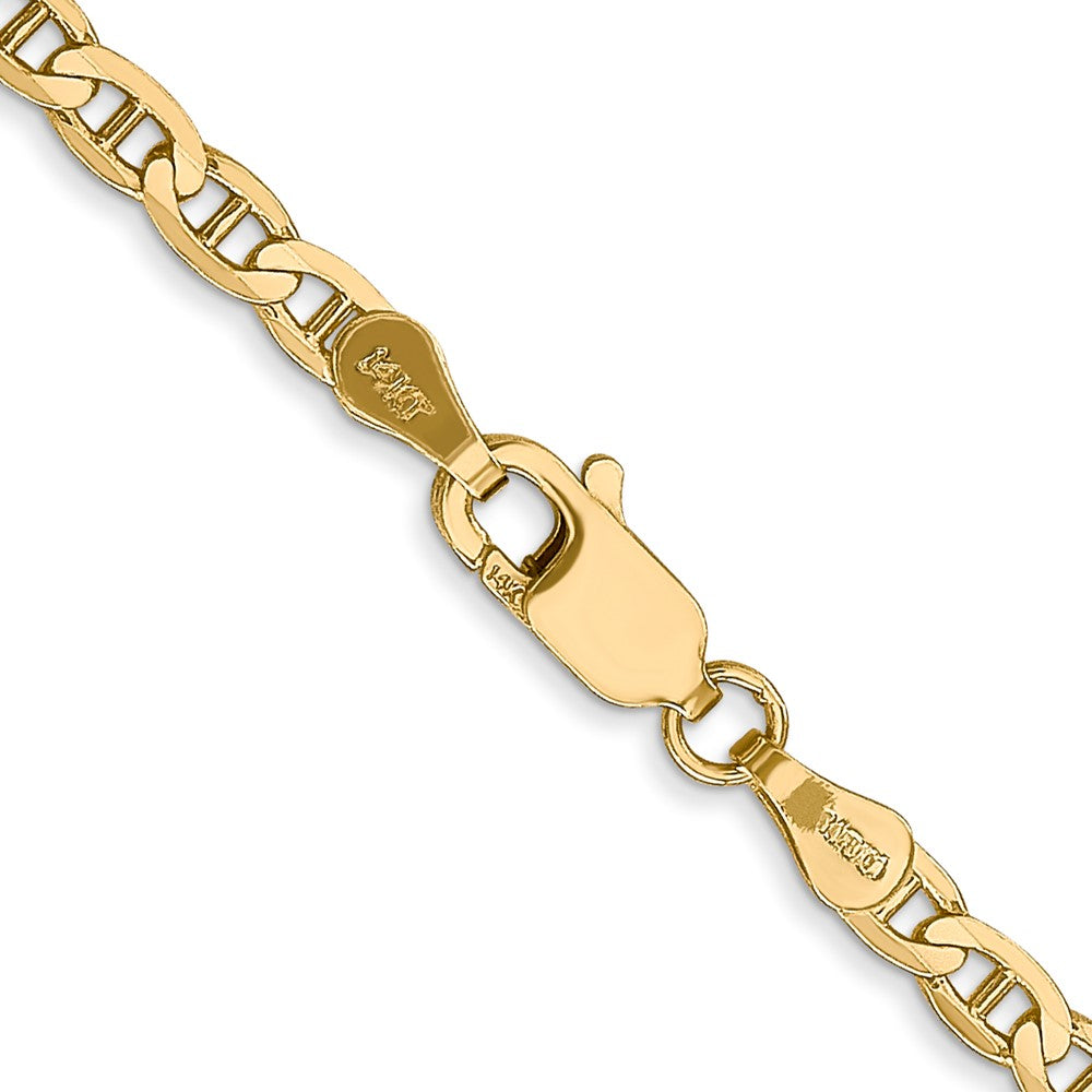 FJC Finejewelers 14 kt Yellow Gold Concave Anchor Chain 26 Inches x 3 mm