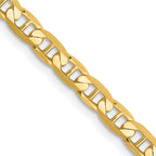 FJC Finejewelers 14 kt Yellow Gold 3.75mm Concave Anchor Chain 10 Inches x 3 mm