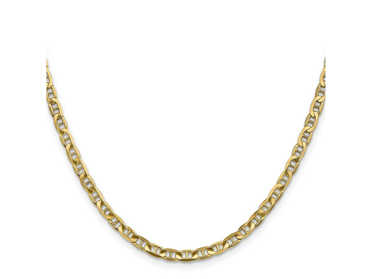FJC Finejewelers 14 kt Yellow Gold Concave Anchor Chain 26 Inches x 3.75 mm