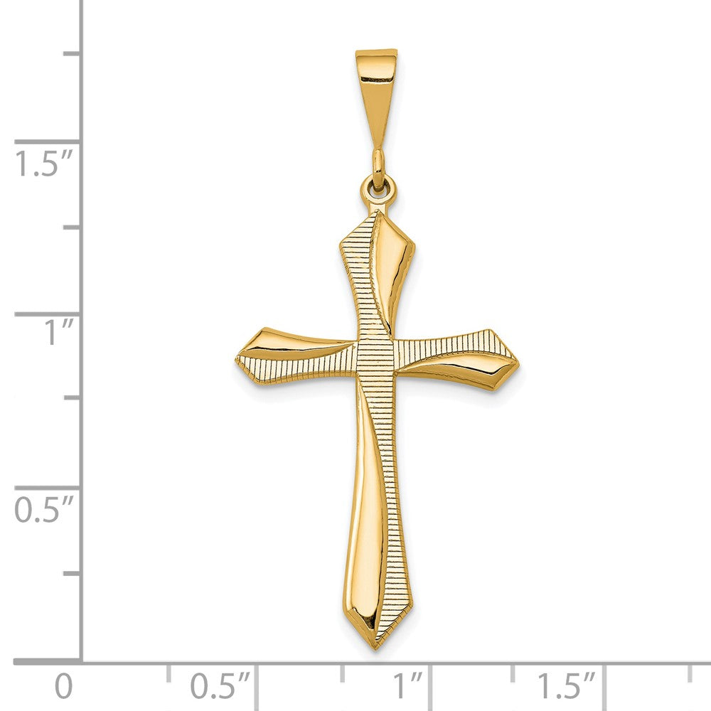 FJC Finejewelers 14 kt Yellow Gold Passion Cross Charm 43 x 20 mm
