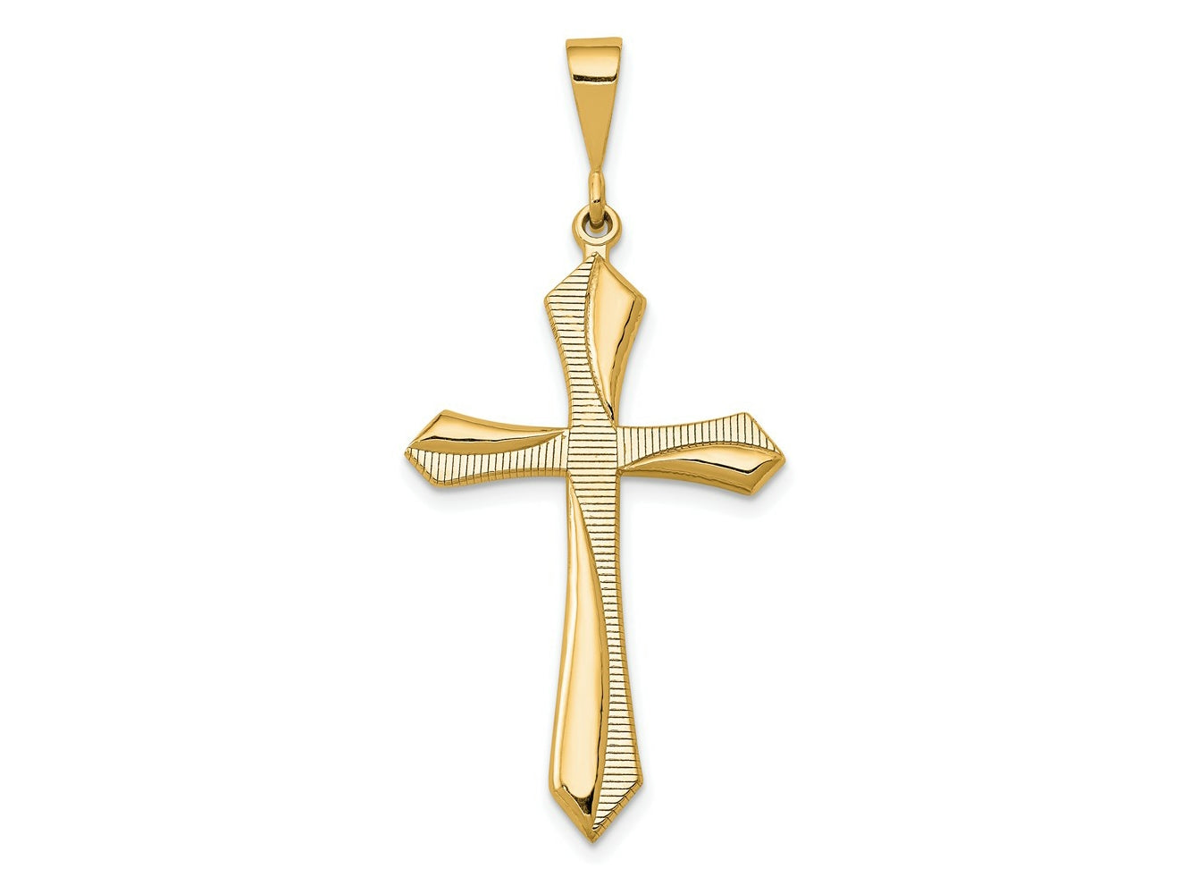 FJC Finejewelers 14 kt Yellow Gold Passion Cross Charm 43 x 20 mm