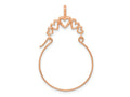 FJC Finejewelers 14 kt Rose Gold Polished 5-Heart Charm Holder 23 mm