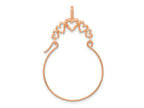 FJC Finejewelers 14 kt Rose Gold Polished 5-Heart Charm Holder 23 mm