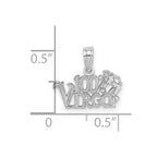 FJC Finejewelers 14 kt White Gold WG 100% VIRGO Zodiac Charm 11 x 14 mm