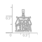 FJC Finejewelers 14 kt White Gold WG 100% LIBRA Zodiac Charm 15 x 12 mm