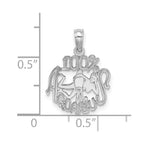 FJC Finejewelers 14 kt White Gold WG 100% AQUARIUS Zodiac Charm 17 x 14 mm