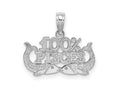 FJC Finejewelers 14 kt White Gold WG 100% PISCES Zodiac Charm 13 x 17 mm
