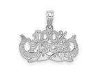 FJC Finejewelers 14 kt White Gold WG 100% PISCES Zodiac Charm 13 x 17 mm