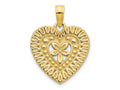 FJC Finejewelers 14 kt Yellow Gold Fancy Heart Charm 14 mm