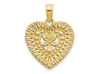 FJC Finejewelers 14 kt Yellow Gold Fancy Heart Charm 14 mm