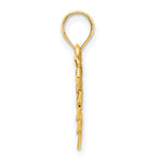 FJC Finejewelers 14 kt Yellow Gold Fancy Heart Charm 15 mm