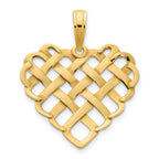 FJC Finejewelers 14 kt Yellow Gold Fancy Heart Charm 15 mm