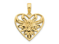 FJC Finejewelers 14 kt Yellow Gold Fancy Heart Charm 15 mm