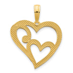 FJC Finejewelers 14 kt Yellow Gold Heart in Heart Charm 17 mm