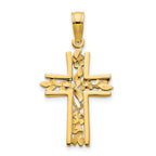 FJC Finejewelers 14 kt Yellow Gold Fancy Cross Charm 23 x 12 mm
