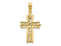 FJC Finejewelers 14 kt Yellow Gold Fancy Cross Charm 23 x 12 mm