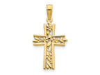 FJC Finejewelers 14 kt Yellow Gold Fancy Cross Charm 23 x 12 mm
