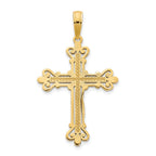 FJC Finejewelers 14 kt Yellow Gold Fancy Cross Charm 31 x 18 mm